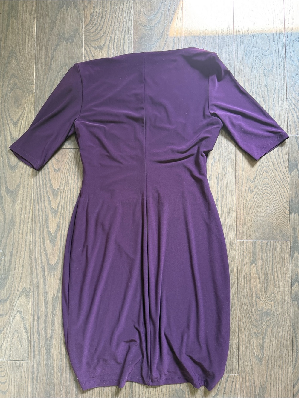 Lauren Ralph Lauren Purple Draped Midi Dress - Picture 4 of 5